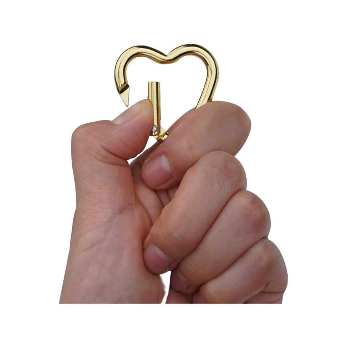 Munkees Mini Heart Carabiner Gold - 2 pcs
