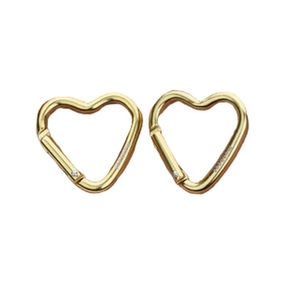 Munkees Mini Heart Carabiner Gold - 2 pcs