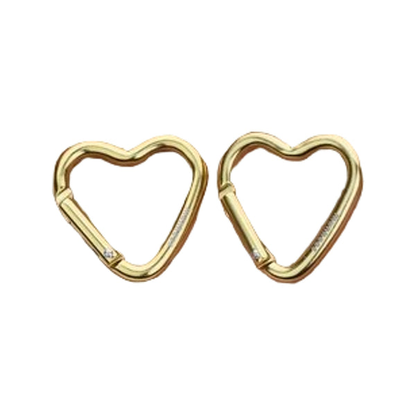 Munkees Mini Heart Carabiner Gold - 2 pcs