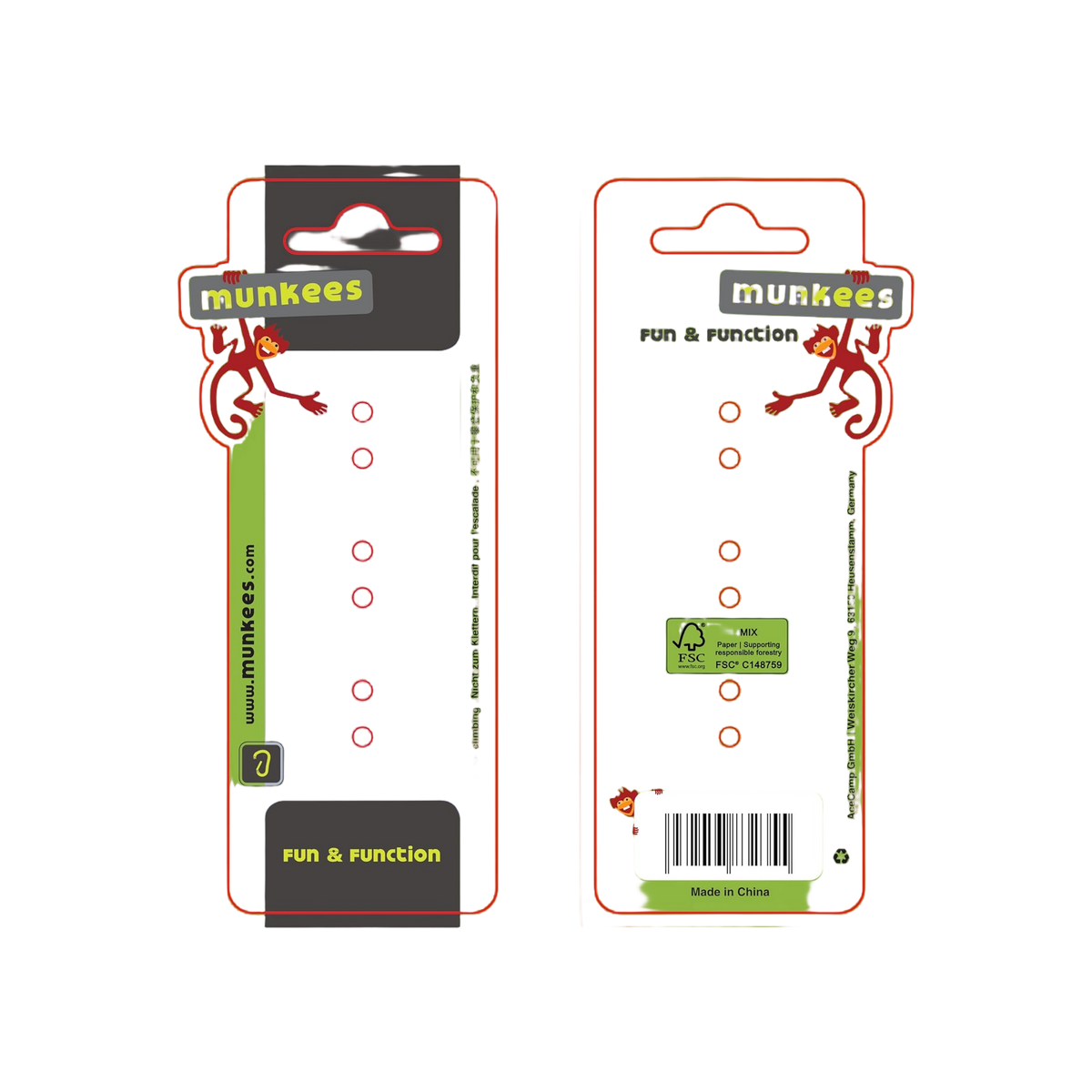 Munkees Carabiner Heart Gold