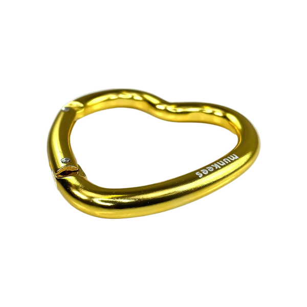 Munkees Carabiner Heart Gold
