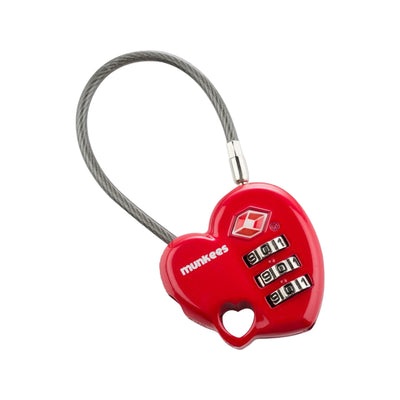 Munkees TSA Combination Lock - Heart