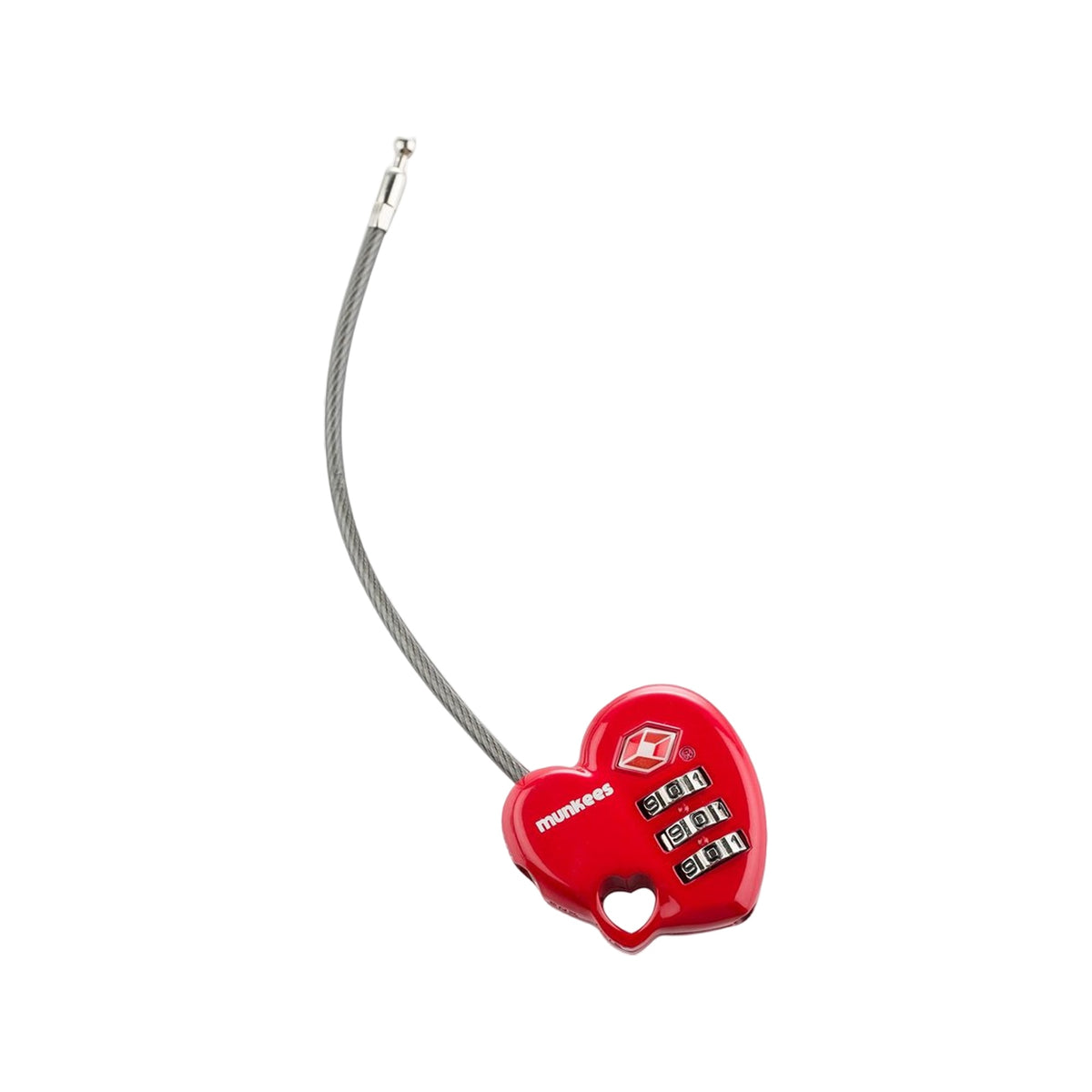 Munkees TSA Combination Lock - Heart