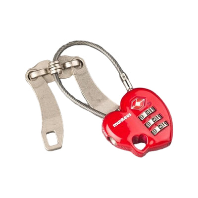 Munkees TSA Combination Lock - Heart