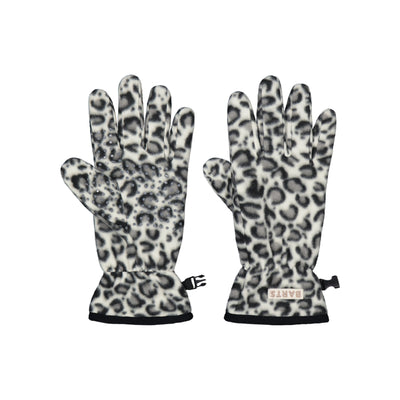 Fleece handschoenen met luipaardprint voor dames, zachte winterhandschoenen met dierenprint
