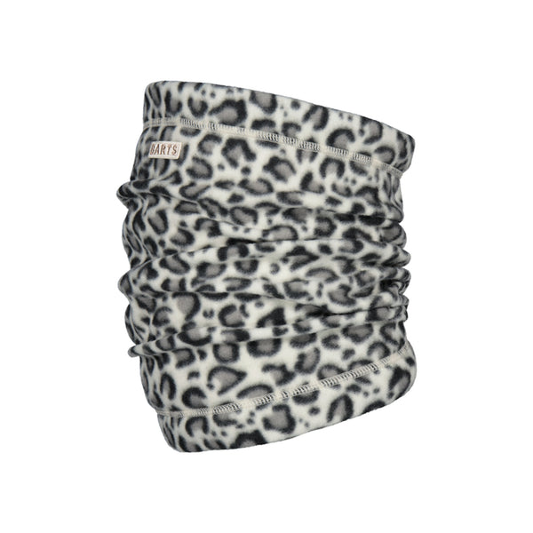 Fleece nekwarmer met luipaardprint - multifunctionele sjaal voor outdoor activiteiten