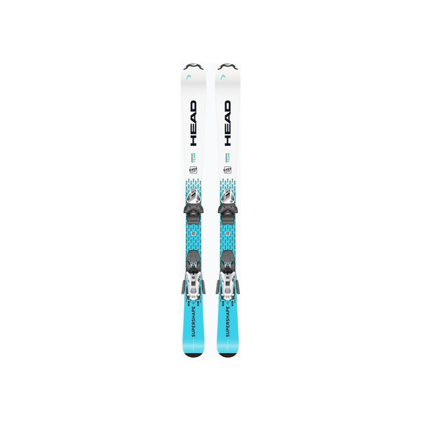 Head Pure Joy dames ski's wit-turquoise met bindingen - complete wintersport set voor vrouwen