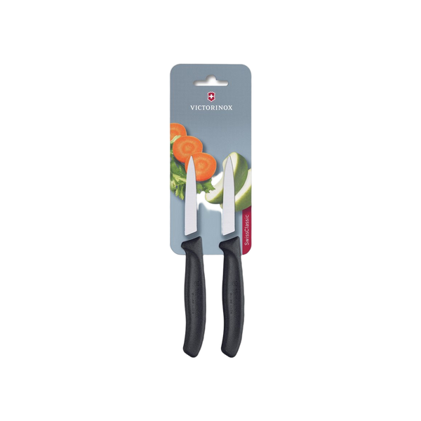 Vegetable/Paring Knife 2-piece Set, Victorinox, Swiss Classic, pointed, 8cm