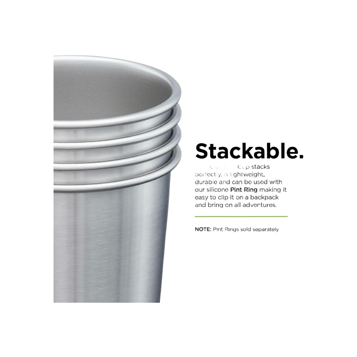 Klean Kanteen Steel Pint 473ml/16oz - 4pack