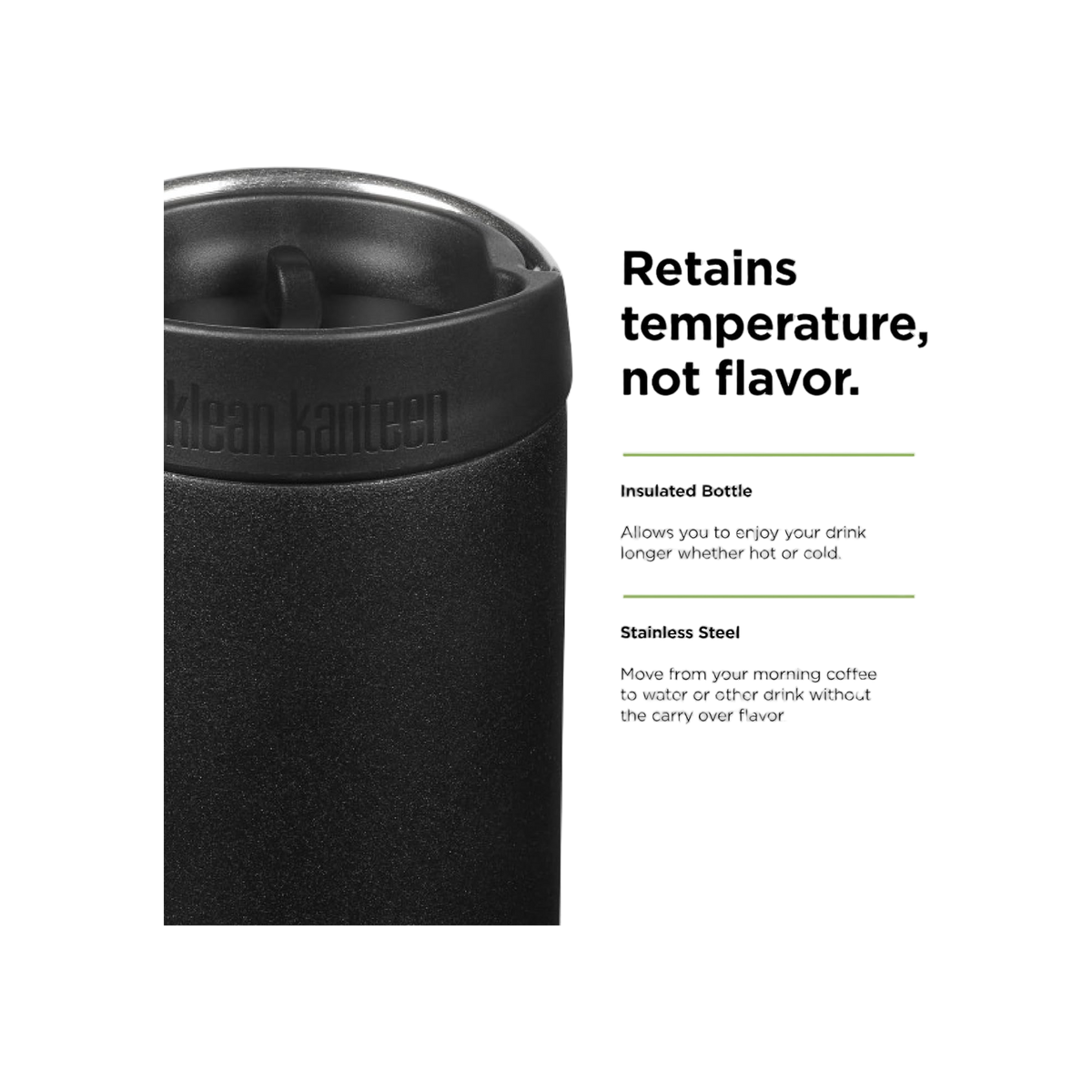 Klean Kanteen TKWide 355lml/12oz met Café Cap