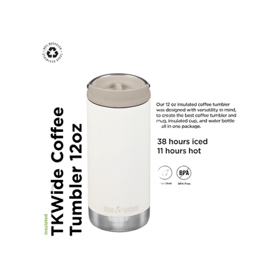 Klean Kanteen TKWide 355lml/12oz met Café Cap
