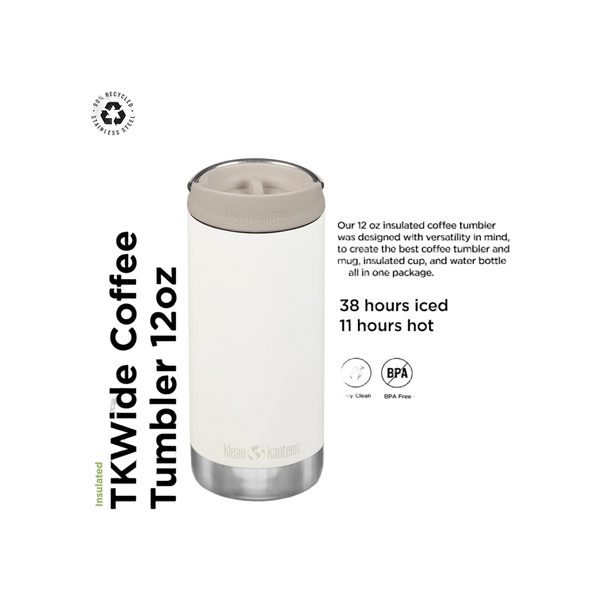 Klean Kanteen TKWide 355lml/12oz met Café Cap