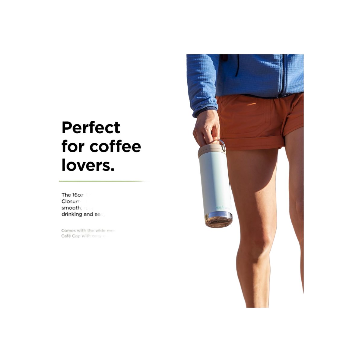 Klean Kanteen TKWide 473ml/16oz met Café Cap