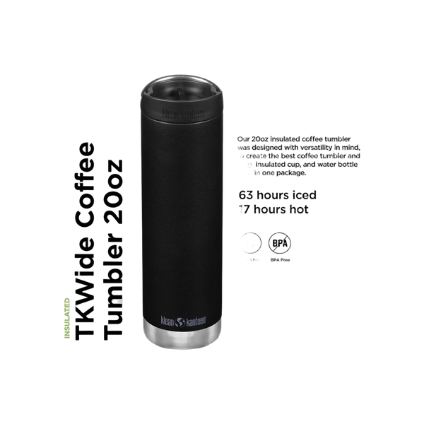 Klean Kanteen TKWide 592ml/20oz met Café Cap