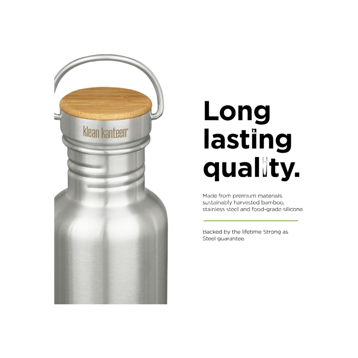 Klean Kanteen Single Wall Reflect 800ml/27oz met Bamboo Cap