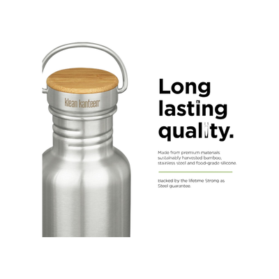 Klean Kanteen Single Wall Reflect 800ml/27oz met Bamboo Cap