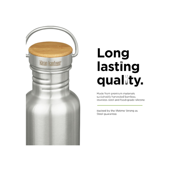 Klean Kanteen Single Wall Reflect 800ml/27oz met Bamboo Cap