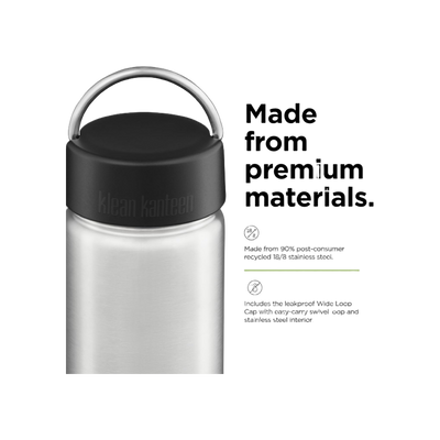 Klean Kanteen Drinkfles Classic Wide met ringdop, 800ml/27oz