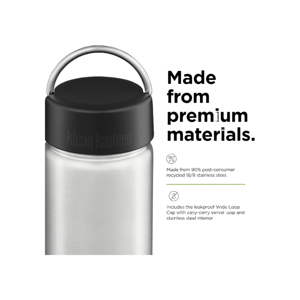 Klean Kanteen Drinkfles Classic Wide met ringdop, 800ml/27oz