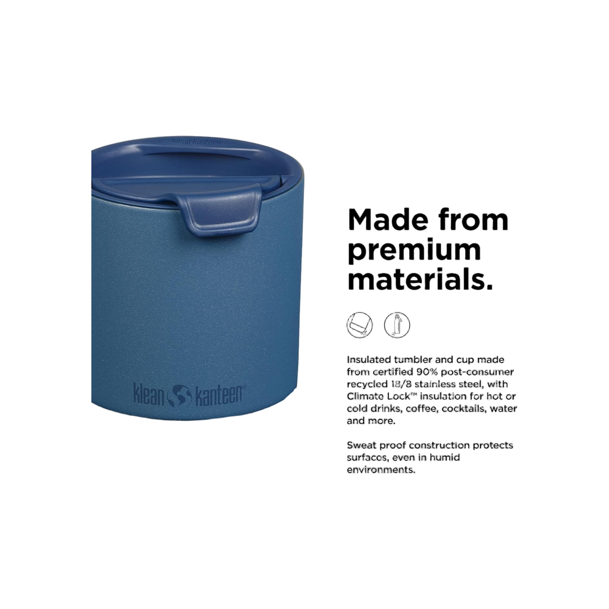 Klean Kanteen Geïsoleerde Drinkbeker 473ml met flip deksel