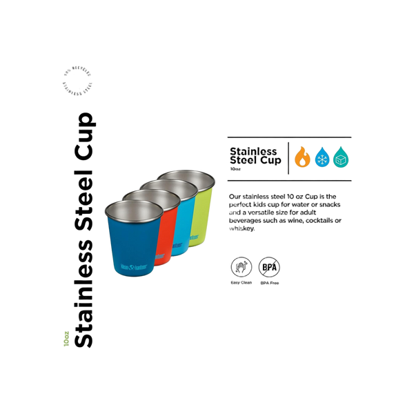 Klean Kanteen Steel Cup 295ml/10oz - 4pack