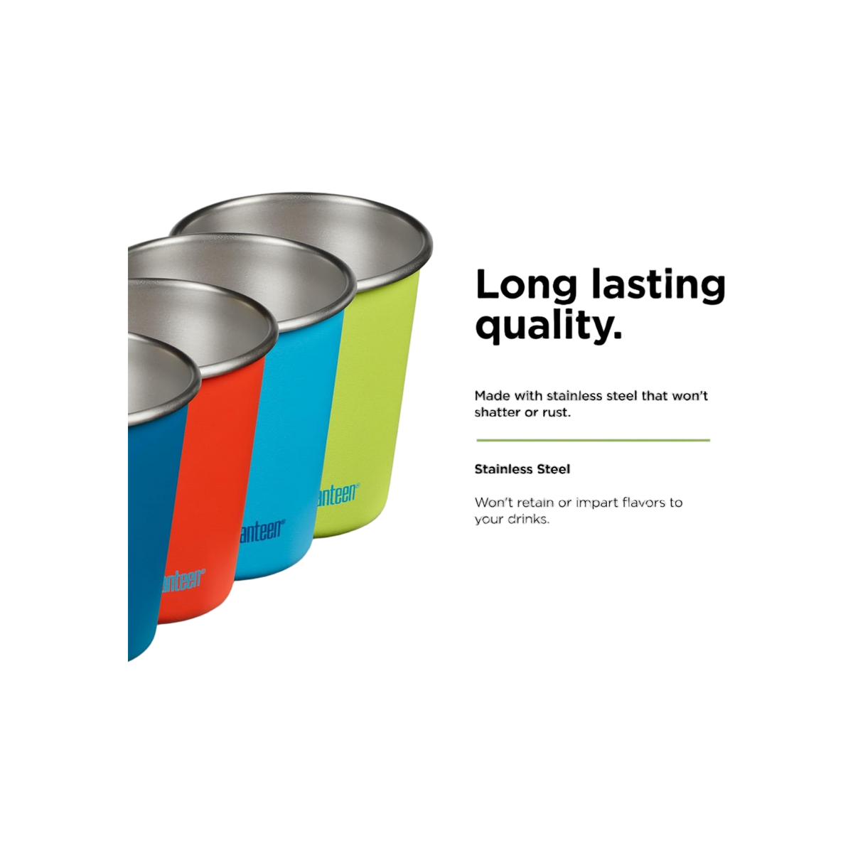 Klean Kanteen Steel Cup 295ml/10oz - 4pack