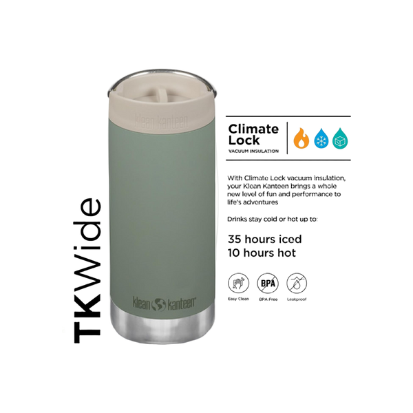 Klean Kanteen TKWide 355lml/12oz met Café Cap