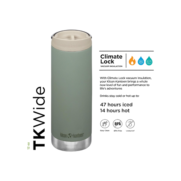 Klean Kanteen TKWide 473ml/16oz met Café Cap