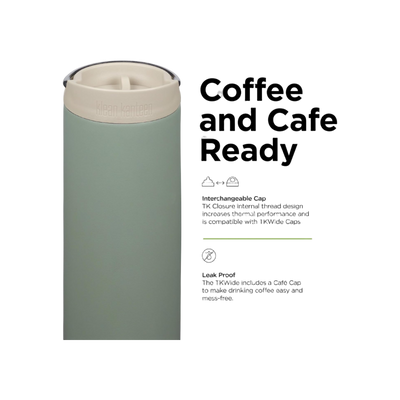 Klean Kanteen TKWide 473ml/16oz met Café Cap