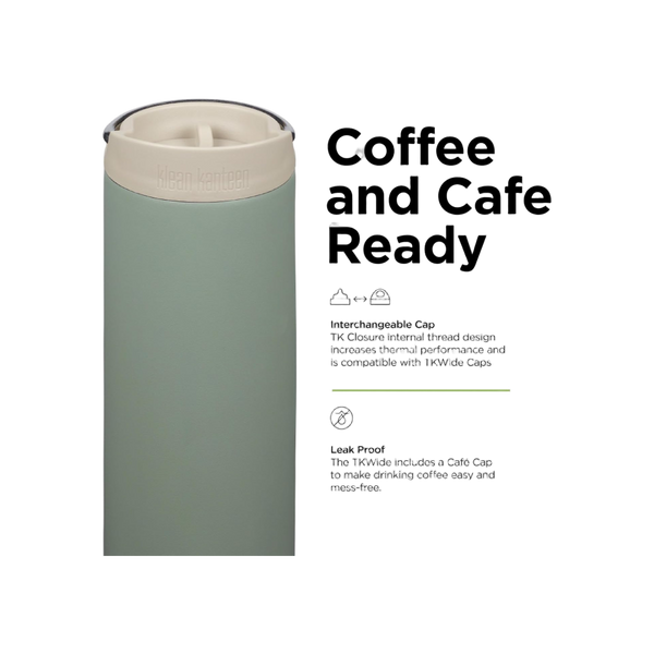 Klean Kanteen TKWide 473ml/16oz met Café Cap