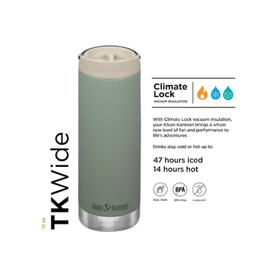 Klean Kanteen TKWide 473ml/16oz met Café Cap