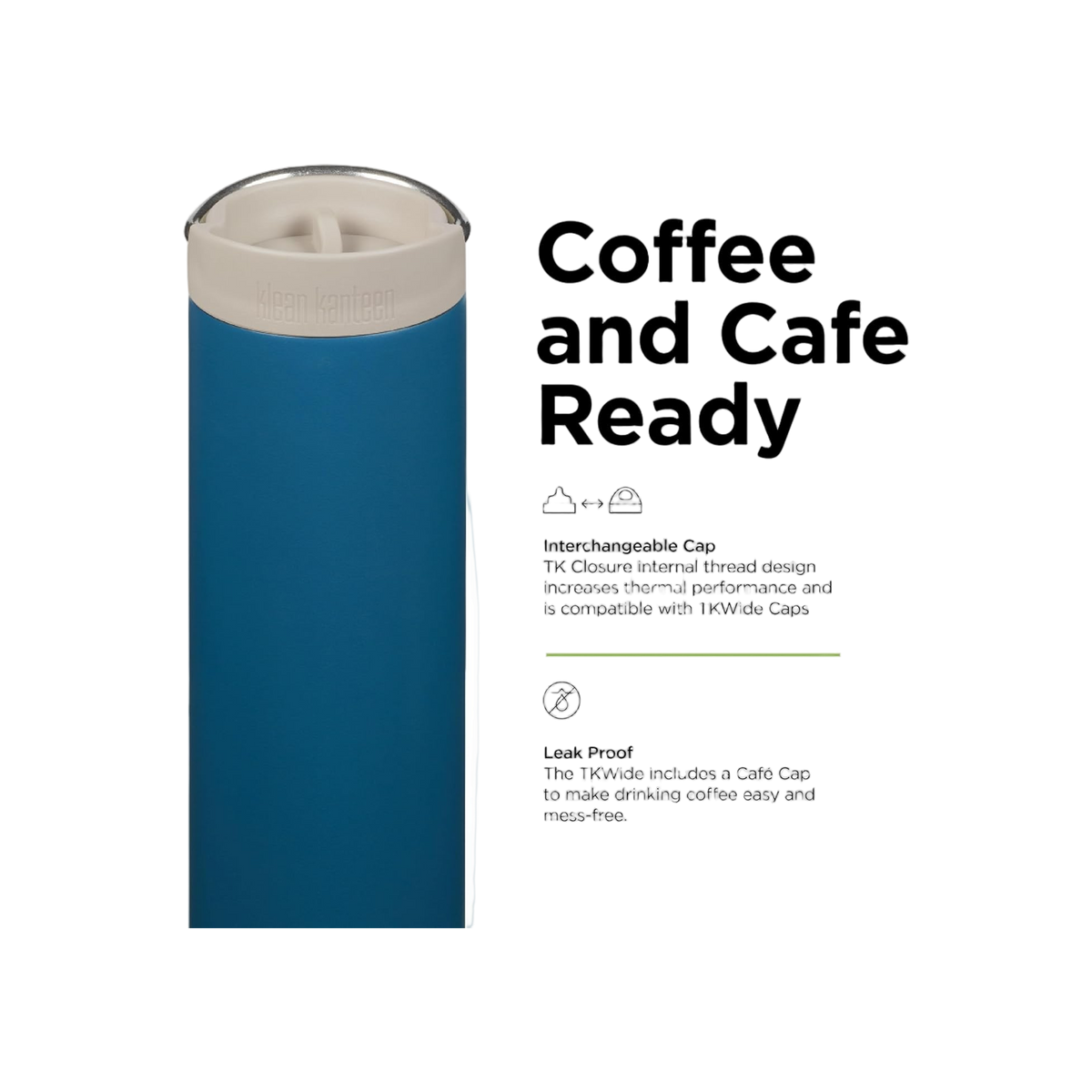 Klean Kanteen TKWide 592ml/20oz met Café Cap