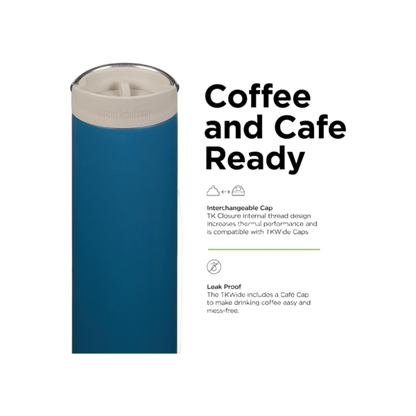 Klean Kanteen TKWide 592ml/20oz met Café Cap