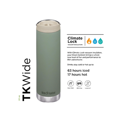 Klean Kanteen TKWide 592ml/20oz met Café Cap