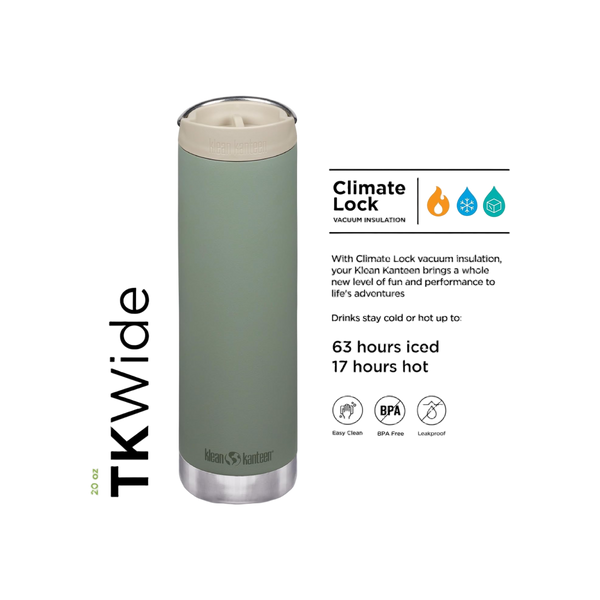 Klean Kanteen TKWide 592ml/20oz met Café Cap