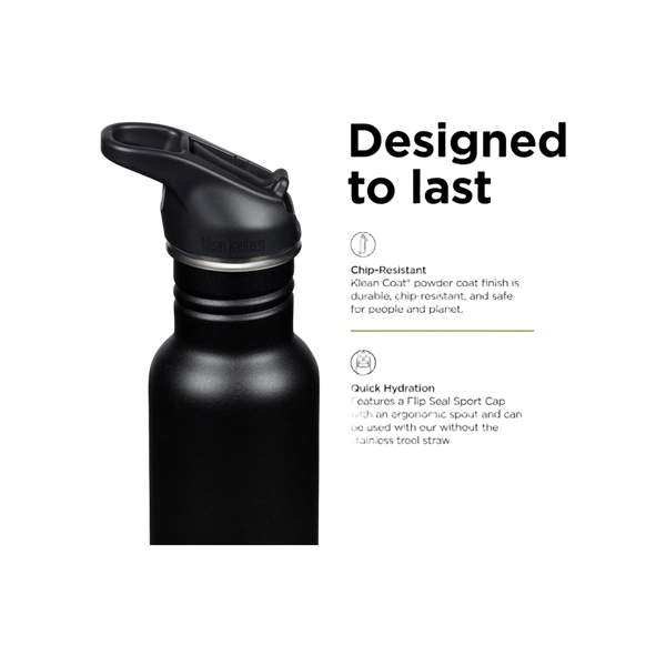 Klean Kanteen Classic Single Wall 532ml/18oz met Flip Seal Sport Cap