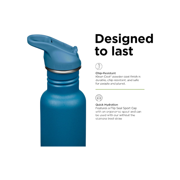 Klean Kanteen Classic Single Wall 532ml/18oz met Flip Seal Sport Cap