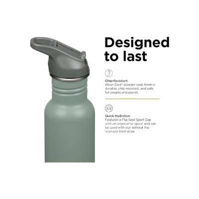 Klean Kanteen Classic Single Wall 532ml/18oz met Flip Seal Sport Cap