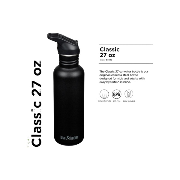 Klean Kanteen Classic Single Wall 800ml/27oz met Flip Seal Sport Cap