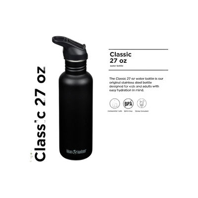 Klean Kanteen Classic Single Wall 800ml/27oz met Flip Seal Sport Cap