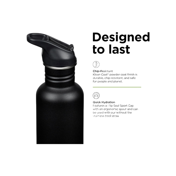 Klean Kanteen Classic Single Wall 800ml/27oz met Flip Seal Sport Cap