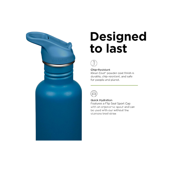 Klean Kanteen Classic Single Wall 800ml/27oz met Flip Seal Sport Cap
