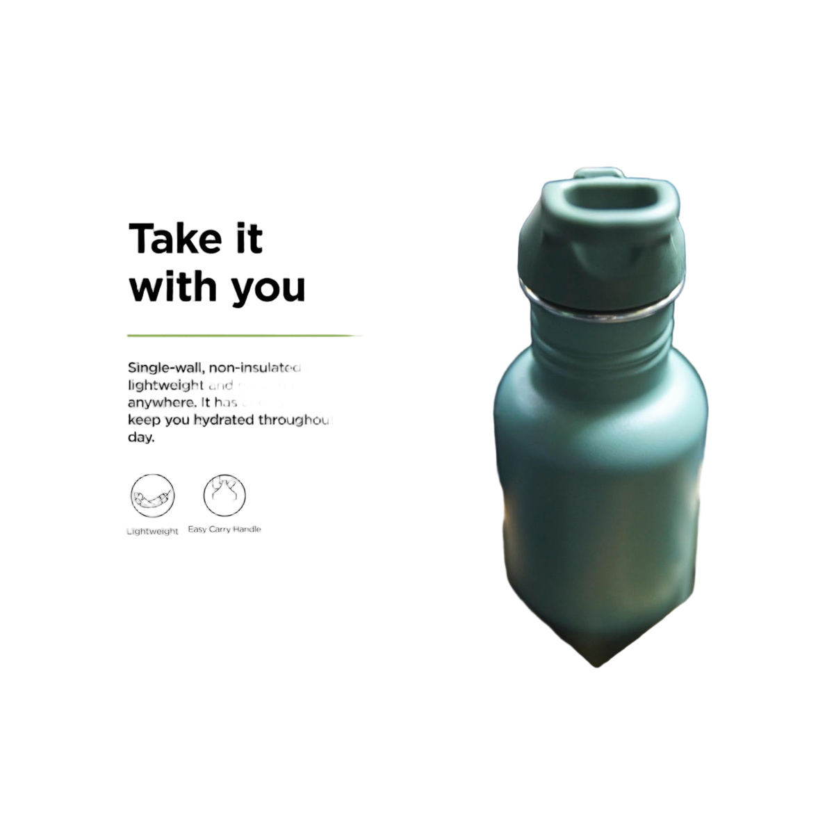 Klean Kanteen Classic Single Wall 800ml/27oz met Flip Seal Sport Cap