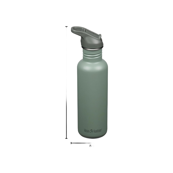 Klean Kanteen Classic Single Wall 800ml/27oz met Flip Seal Sport Cap