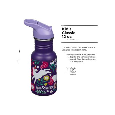 Klean Kanteen KlK 12oz Kid Classic Narrow met flipsportdop