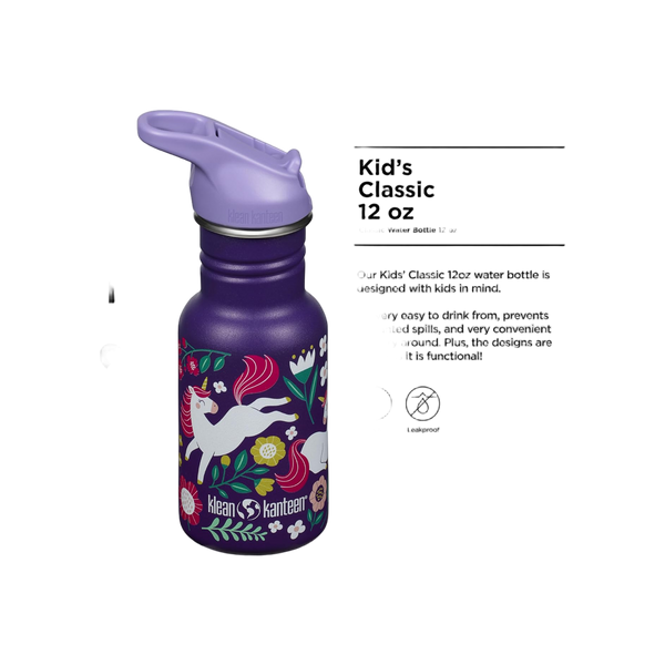 Klean Kanteen KlK 12oz Kid Classic Narrow met flipsportdop