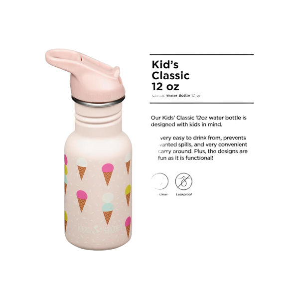 Klean Kanteen KlK 12oz Kid Classic Narrow met flipsportdop