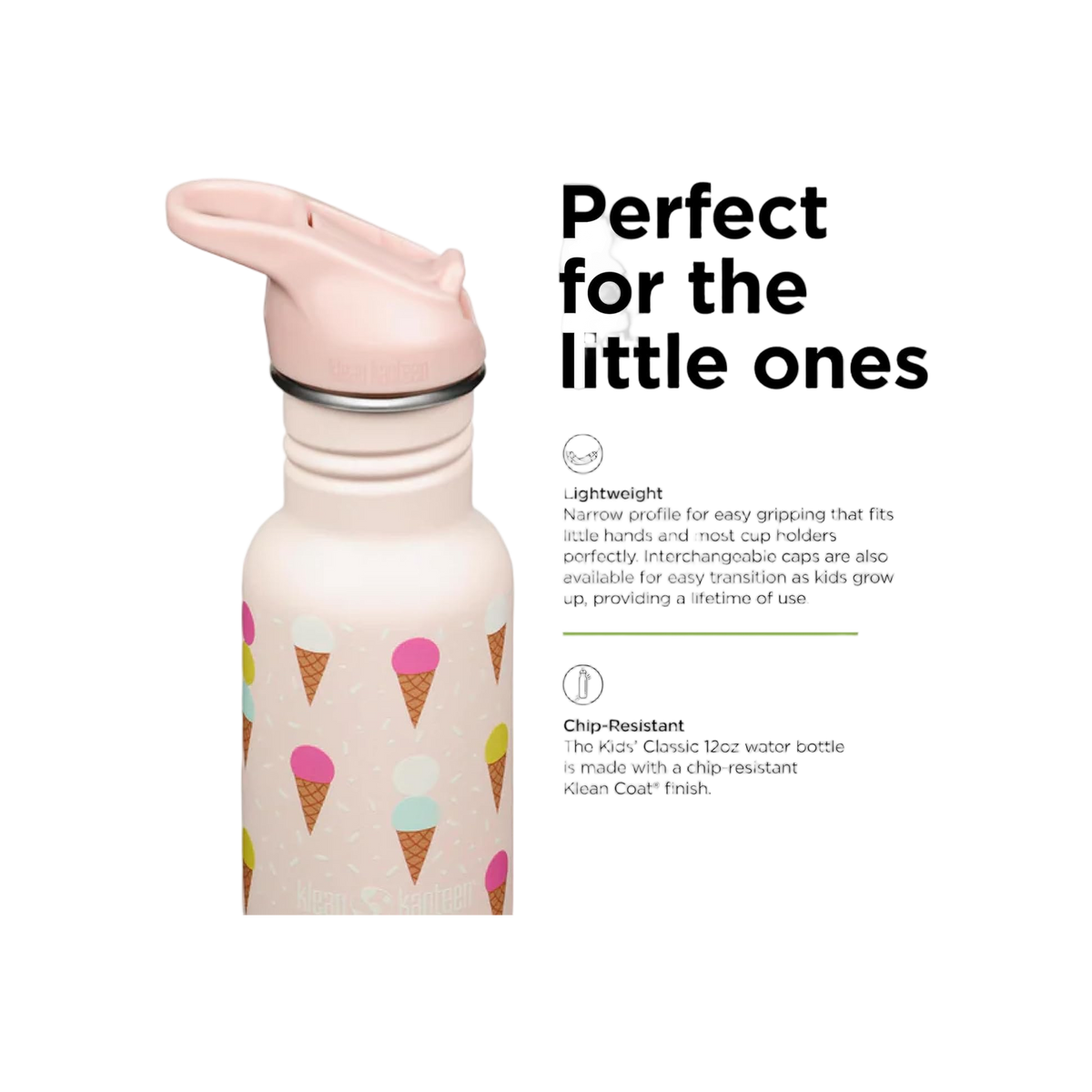 Klean Kanteen KlK 12oz Kid Classic Narrow met flipsportdop