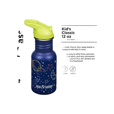 Klean Kanteen KlK 12oz Kid Classic Narrow met flipsportdop