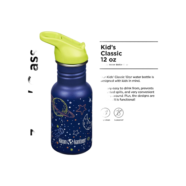 Klean Kanteen KlK 12oz Kid Classic Narrow met flipsportdop